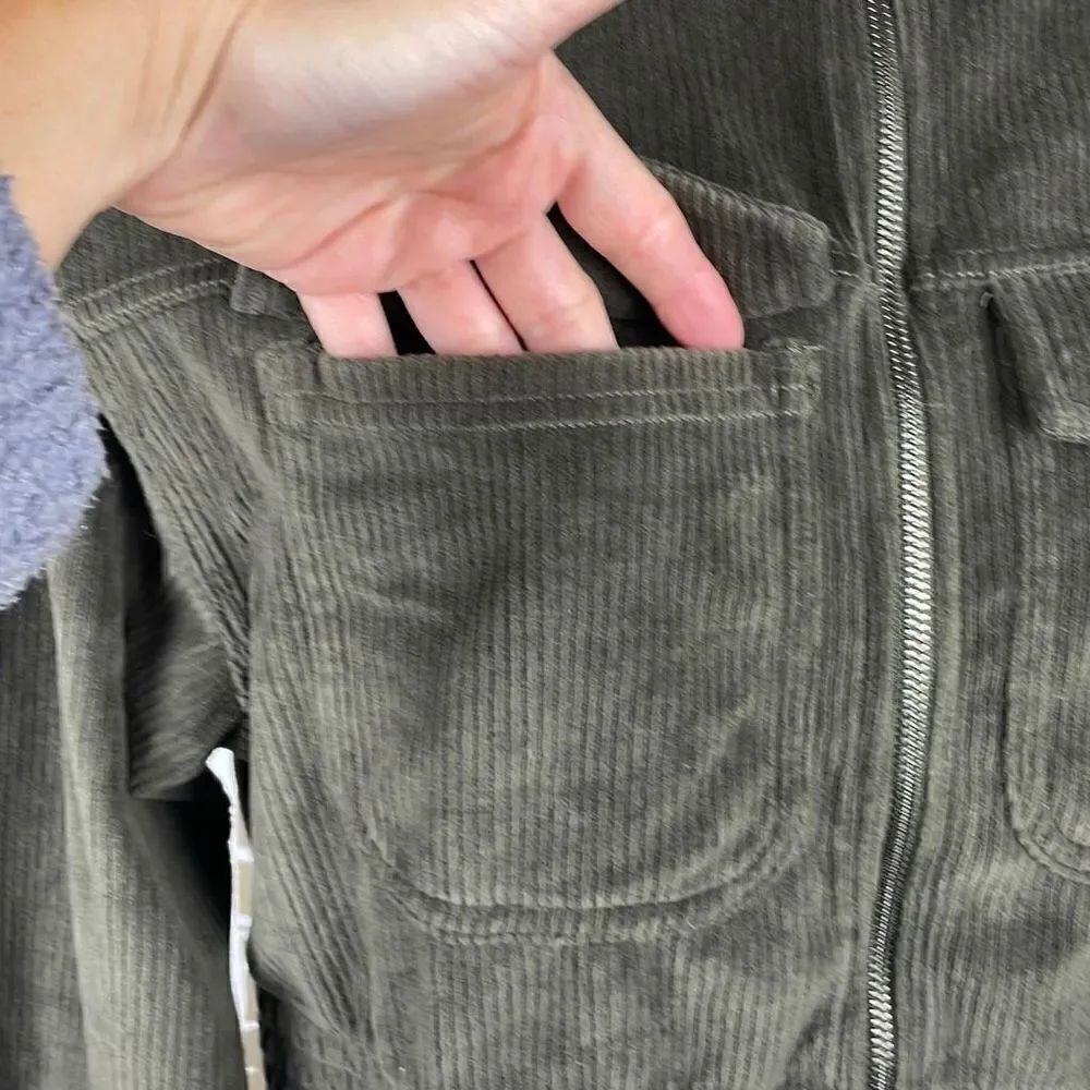 aerie Ribbed Velour Cropped Zip Front Jacket NEW $60 - Picture 6 of 8